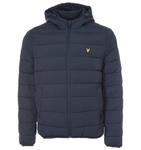 Легкая пуховик темно-синего цвета Lyle & Scott, синий - фото