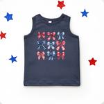 Coquette bow chart stars and stripes молодежный топ The Juniper Shop, Navy - фото