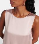 Бархатное сатиновое мини-платье Leset, Sakura - фото 4