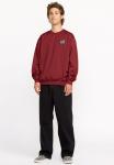 Толстовка Volcom HYDRO CREW, Burnt Red/Red - фото 5