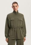 Толстовка OYSHO SOFT TOUCH WITH POCKETS LONG, Khaki - фото