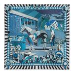 HERMES Шёлковый шарф, Cobalt Blue - фото 5