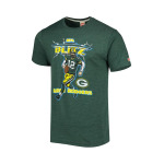 Мужская футболка Aaron Rodgers Heathered Green Green Bay Packers Nfl Blitz Player Tri-Blend Homage, зеленый - фото 3