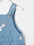 Джинсовый комбинезон с нашивкой Monnalisa, синий - фото 3