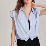 ELLE Футболка Women's Blue Stripes Pattern - фото 4