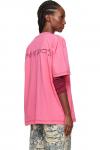 Футболка с логотипом Acne Studios, розовый - фото 3