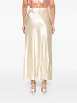 Атласная юбка миди Alberta Ferretti, нейтральный - фото 4