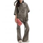 Серая женская рубашка FENDI, серый - фото 5