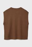 Футболка Stradivarius Basic T-shirt, Dark Brown - фото 7
