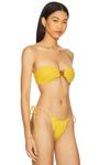 Топ бикини Mia Asta Resort, butter yellow sequin - фото 2