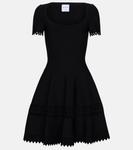 Мини-платье Vienne из стрейч-джерси ALAÏA, черный - фото