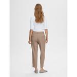 Брюки Selected Rita-Ria Crop, бежевый - фото 2