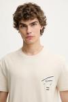 Хлопковая футболка Tommy Jeans, бежевый - фото 3
