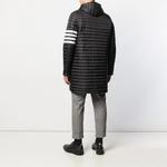 THOM BROWNE Четырехслойное пуховик с капюшоном, Black - фото 5