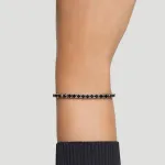 Теннисный браслет «Матрица» Swarovski, черный - фото 7