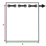 Штора Torbole с люверсами, 1 шт. Wirth, Moosgrün - фото 4