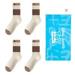 Набор из 4 пар унисекс носков Crew Disney, коричневый/белый - фото 4