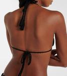Вязаный хлопковый топ-бикини Anna Kosturova, Black - фото 5