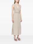Brunello Cucinelli платье миди с запахом, нейтральный - фото 3