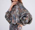 Топ с рукавами реглан серого цвета summum - фото