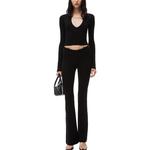 Рибленые брюки bootcut Alexander Wang, черный - фото 3