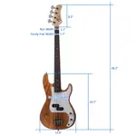 Электрогитарный ключ Glarry GP для бас-гитары, цвет бурый - фото 11