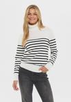 Джемпер Saint Tropez MILASZ ST. ROLLNECK, Ice Black Stripe/Off-White - фото