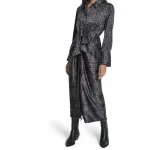 Платье DKNY Print Satin long, серый - фото 3