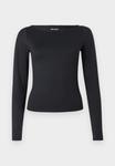Топ Hollister Co. FLAT SLASH NECK, Black - фото 5