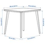 Стол и 2 стула LISABO/LISABO IKEA, 88 см, цвет ash veneer/ash veneer - фото 8