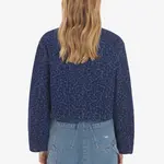 Maison Kitsune Джинсовая куртка с геометрическим принтом, Blue - фото 6