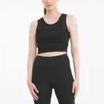 Топ (WMNS) PUMA STUDIO Layered Crop Top 'Black' - фото 3