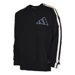 Толстовка adidas Dp hdn crew Round Neck Pullover Long Sleeves Black, черный - фото