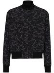 Бомбер с принтом Balmain, черный - фото