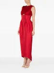 Платье миди с вырезами и плиссировкой Araftu, красный - фото 3