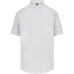 Полосатая рубашка с короткими рукавами THOM BROWNE, белая - фото 3