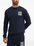 Свитшот с логотипом Hugo, синий - фото