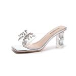 Шлепанцы женские Bamiti, серебряный - фото