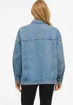 Kira geknöpfte denim jacket Vila, Light Blue Denim - фото 3