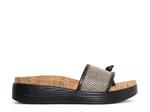 Сандалии Donald Pliner Farrah Wedge Sandal, Black/Tan - фото 3