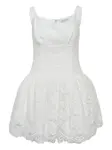 Кружевное платье мини Self-Portrait, белый - фото