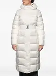 Пуховик Pheby с капюшоном и поясом Geox, белый - фото 2