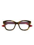 Очки Gucci Eyewear в квадратной оправе, коричневый - фото