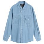 Рубашка из выбеленного денима Frizmworks, Mid Blue - фото