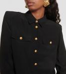 Рубашка из крепдешина BALMAIN, черный - фото 4