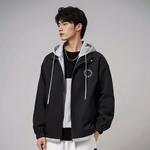 BISEGRLIN Куртка Unisex, Black+Light Heather Gray - фото 5