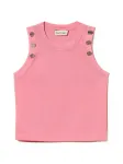 Топ с пуговицами Twinset Kids, розовый - фото
