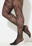 Колготки SPARKLING LEAF EMBROIDERED Ulla Popken, черный - фото 5