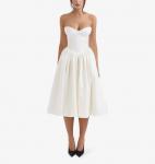 Платье миди из атласа Coco House Of Cb, белый - фото 2