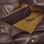 VERSACE Protea Lambskin Shoulder Bag Large Women's Brown - фото 4